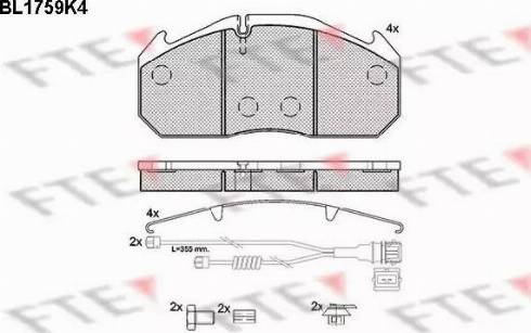 FTE BL1759K4 - Set placute frana,frana disc aaoparts.ro