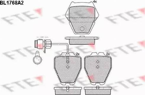 FTE BL1768A2 - Set placute frana,frana disc aaoparts.ro