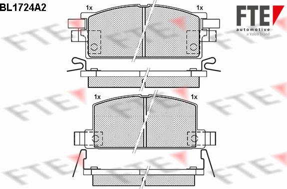 FTE BL1724A2 - Set placute frana,frana disc aaoparts.ro