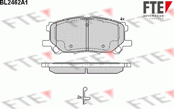 FTE BL2462A1 - Set placute frana,frana disc aaoparts.ro