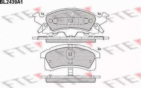 FTE BL2439A1 - Set placute frana,frana disc aaoparts.ro