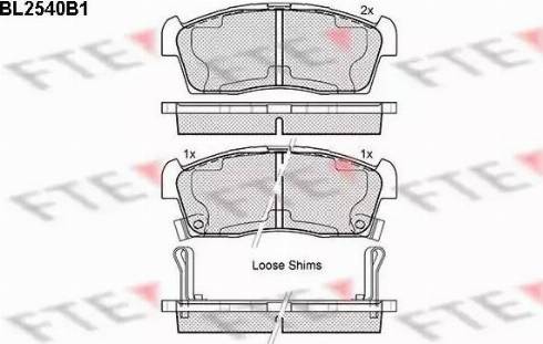 FTE BL2540B1 - Set placute frana,frana disc aaoparts.ro