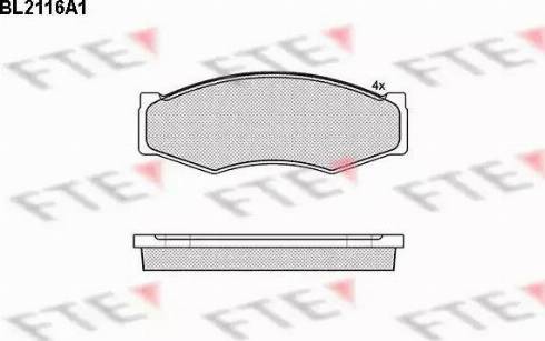 FTE BL2116A1 - Set placute frana,frana disc aaoparts.ro