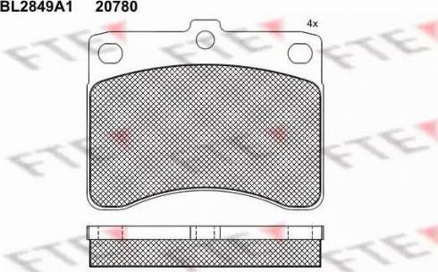 FTE BL2849A1 - Set placute frana,frana disc aaoparts.ro