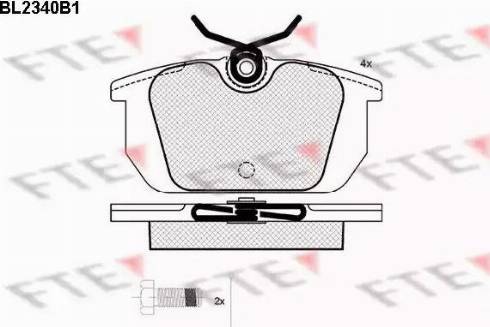 FTE BL2340B1 - Set placute frana,frana disc aaoparts.ro