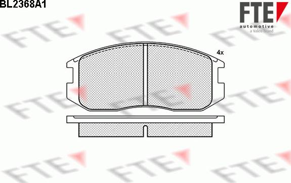 FTE BL2368A1 - Set placute frana,frana disc aaoparts.ro