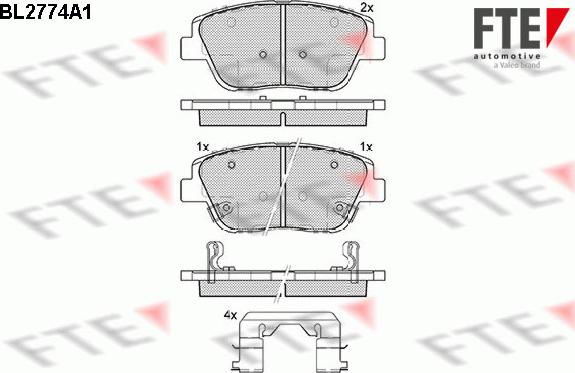 FTE BL2774A1 - Set placute frana,frana disc aaoparts.ro