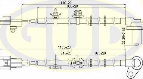 G.U.D. GABS02601 - Senzor,turatie roata aaoparts.ro