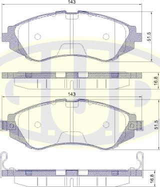 G.U.D. GBP064502 - Set placute frana,frana disc aaoparts.ro