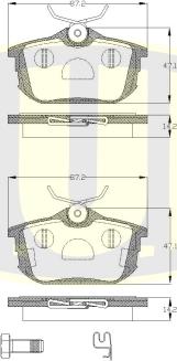 G.U.D. GBP060512 - Set placute frana,frana disc aaoparts.ro