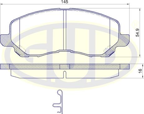 G.U.D. GBP880115 - Set placute frana,frana disc aaoparts.ro