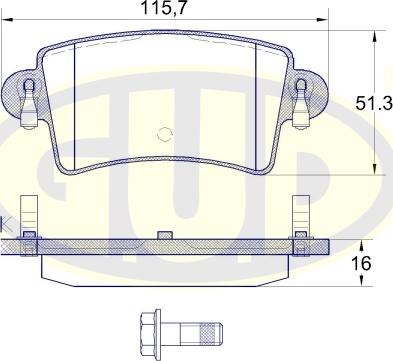 G.U.D. GBP083300 - Set placute frana,frana disc aaoparts.ro