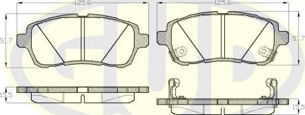 G.U.D. GBP128102 - Set placute frana,frana disc aaoparts.ro