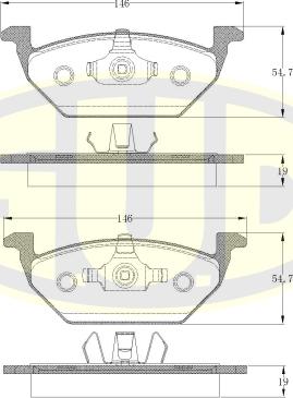 G.U.D. GBP880124 - Set placute frana,frana disc aaoparts.ro