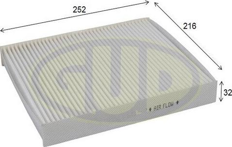 G.U.D. GCF2545 - Filtru, aer habitaclu aaoparts.ro