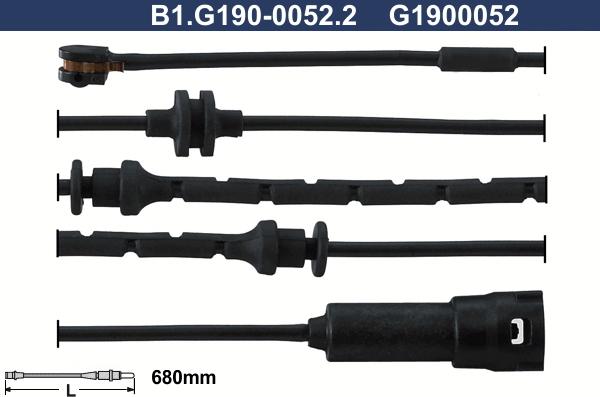 Galfer B1.G190-0052.2 - Senzor de avertizare,uzura placute de frana aaoparts.ro