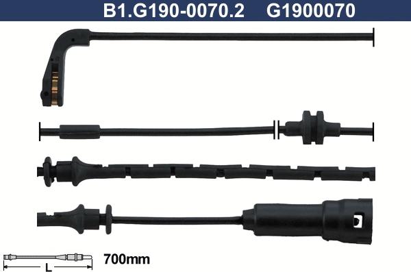 Galfer B1.G190-0070.2 - Senzor de avertizare,uzura placute de frana aaoparts.ro