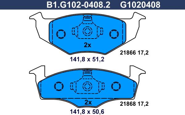 Galfer B1.G102-0408.2 - Set placute frana,frana disc aaoparts.ro