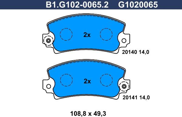 Galfer B1.G102-0065.2 - Set placute frana,frana disc aaoparts.ro