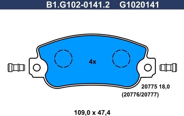 Galfer B1.G102-0141.2 - Set placute frana,frana disc aaoparts.ro