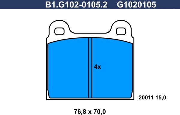 Galfer B1.G102-0105.2 - Set placute frana,frana disc aaoparts.ro