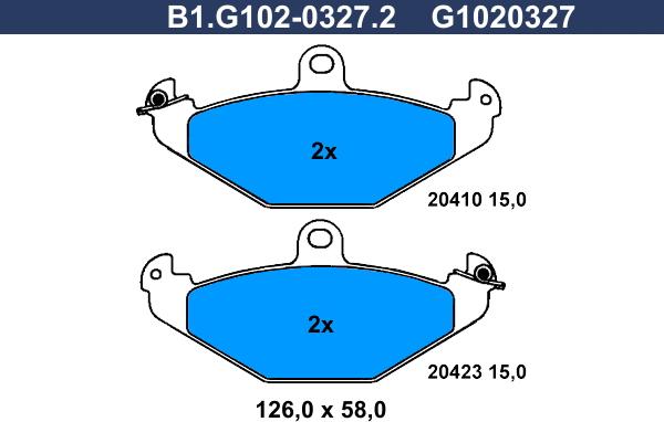 Galfer B1.G102-0327.2 - Set placute frana,frana disc aaoparts.ro