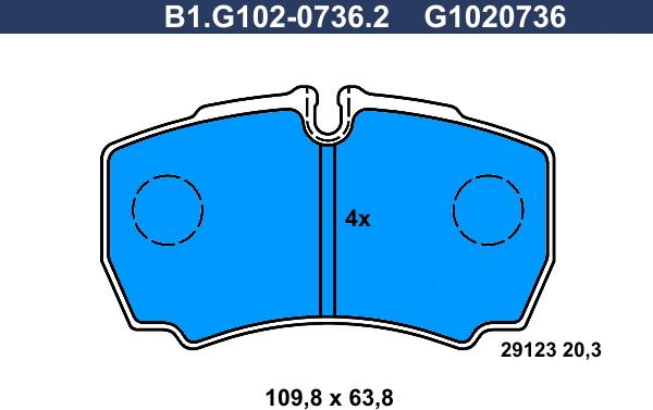 Galfer B1.G102-0736.2 - Set placute frana,frana disc aaoparts.ro