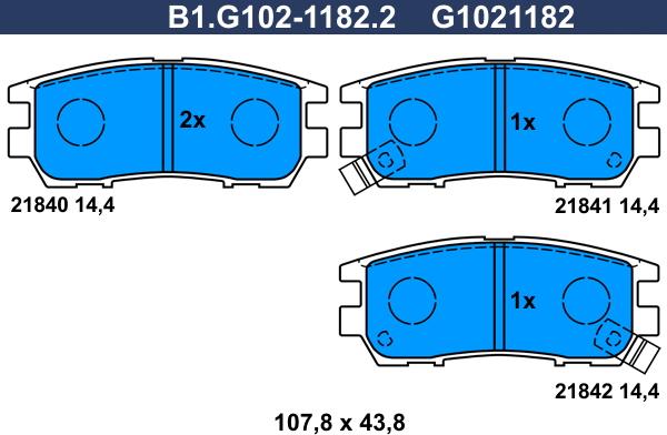 Galfer B1.G102-1182.2 - Set placute frana,frana disc aaoparts.ro