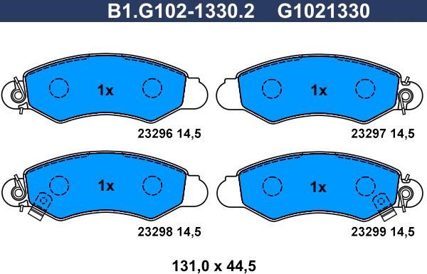 Galfer B1.G102-1330.2 - Set placute frana,frana disc aaoparts.ro