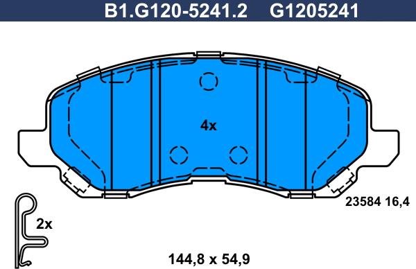 Galfer B1.G120-5241.2 - Set placute frana,frana disc aaoparts.ro