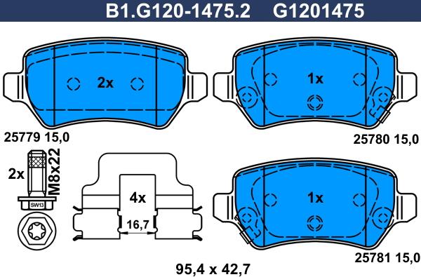 Galfer B1.G120-1475.2 - Set placute frana,frana disc aaoparts.ro