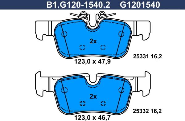 Galfer B1.G120-1540.2 - Set placute frana,frana disc aaoparts.ro