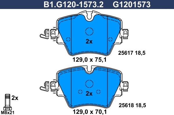 Galfer B1.G120-1573.2 - Set placute frana,frana disc aaoparts.ro