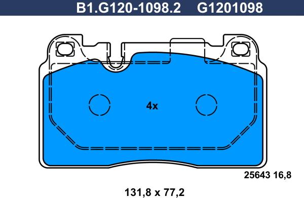 Galfer B1.G120-1098.2 - Set placute frana,frana disc aaoparts.ro