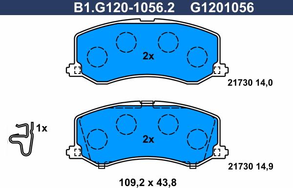 Galfer B1.G120-1056.2 - Set placute frana,frana disc aaoparts.ro