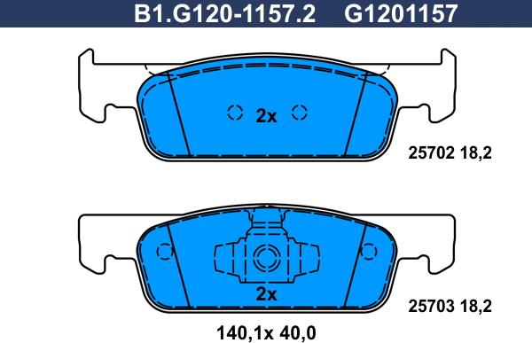 Galfer B1.G120-1157.2 - Set placute frana,frana disc aaoparts.ro
