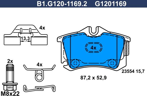 Galfer B1.G120-1169.2 - Set placute frana,frana disc aaoparts.ro