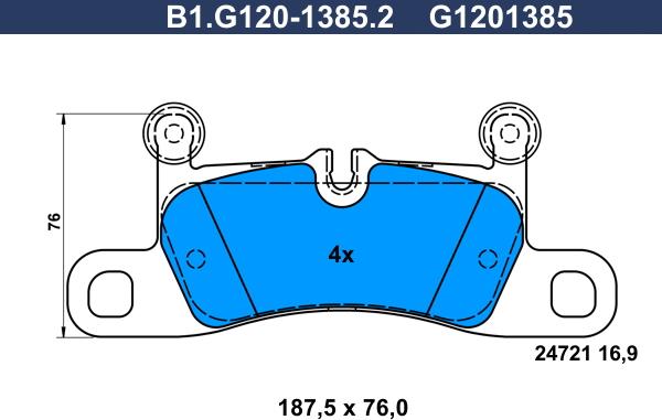 Galfer B1.G120-1385.2 - Set placute frana,frana disc aaoparts.ro
