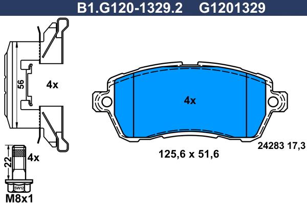 Galfer B1.G120-1329.2 - Set placute frana,frana disc aaoparts.ro