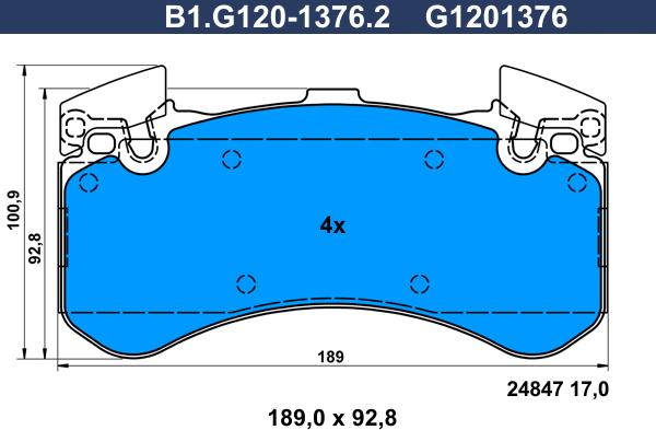 Galfer B1.G120-1376.2 - Set placute frana,frana disc aaoparts.ro