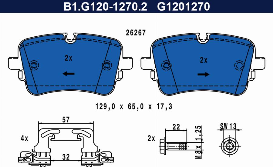 Galfer B1.G120-1270.2 - Set placute frana,frana disc aaoparts.ro