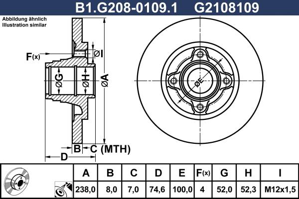 Galfer B1.G208-0109.1 - Disc frana aaoparts.ro