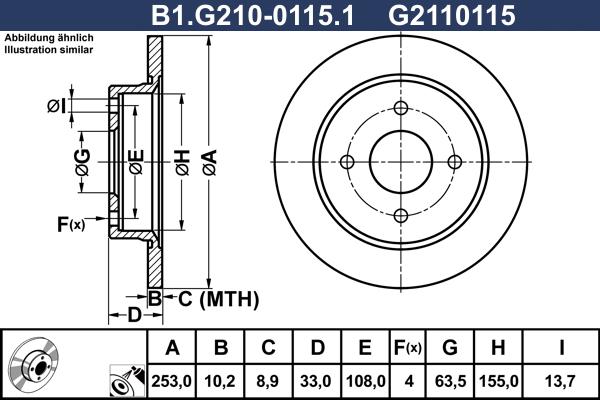 Galfer B1.G210-0115.1 - Disc frana aaoparts.ro