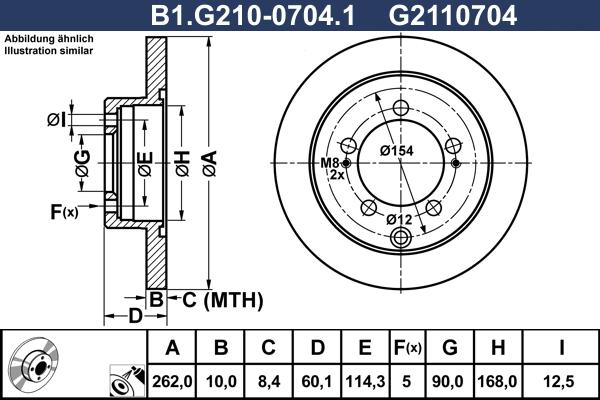 Galfer B1.G210-0704.1 - Disc frana aaoparts.ro