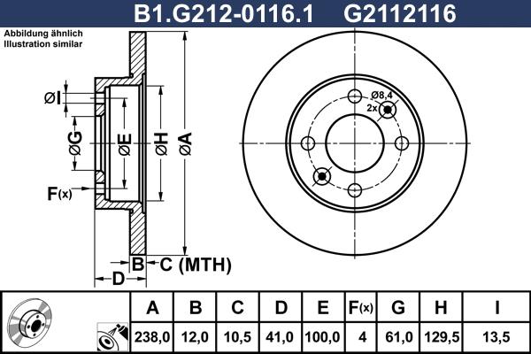 Galfer B1.G212-0116.1 - Disc frana aaoparts.ro