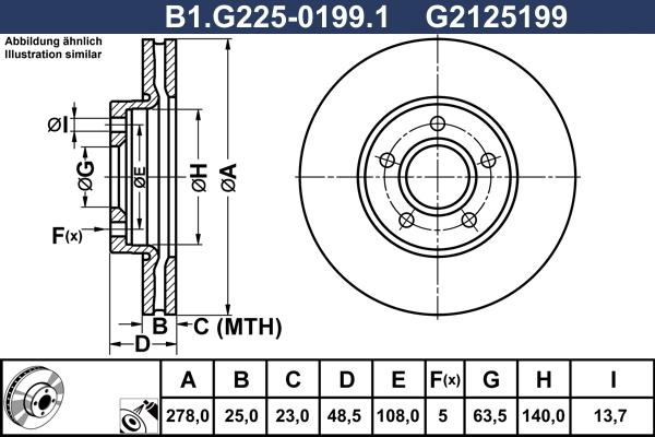 Galfer B1.G225-0199.1 - Disc frana aaoparts.ro