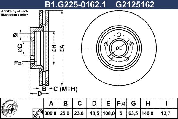 Galfer B1.G225-0162.1 - Disc frana aaoparts.ro