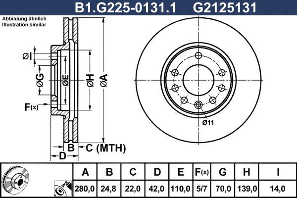 Galfer B1.G225-0131.1 - Disc frana aaoparts.ro