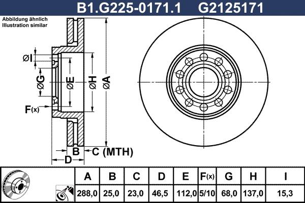 Galfer B1.G225-0171.1 - Disc frana aaoparts.ro