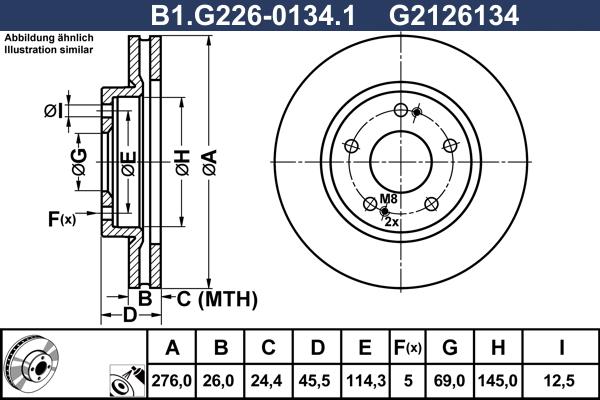 Galfer B1.G226-0134.1 - Disc frana aaoparts.ro